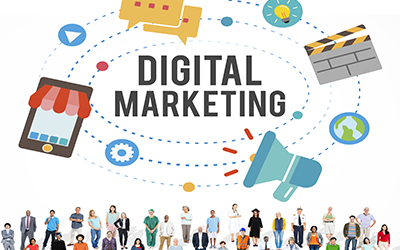 Business idea digital marketing communication concept